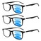 Sumkyle 3 Pack Progressive Multifocus Reading Glasses for Men Women Blue Light Blocking Spring Hinges Computer Readers 3 Black150