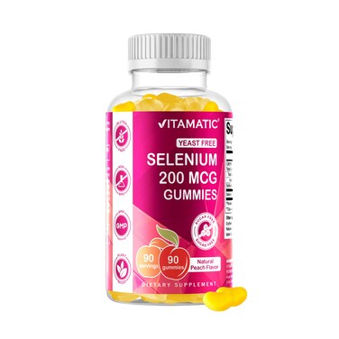 Vitamatic Selenium 200 mcg Gummies 90 Count Sugar Free Yeast Free