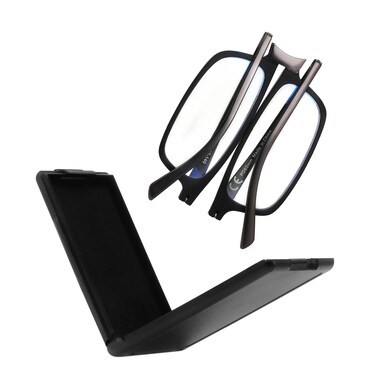 SKYOAK Evolved Folding Reading Glasses for Women Men 175 BLACK
