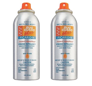 AVON Skin So Soft Bug Guard Plus Picaridin Aerosol Spray 4 oz 2 Pack