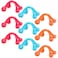 Liliful 9 Pcs 4 Point Massage Tools Small Hook Massager Handheld Palm Shaped Manual Back and Neck Massager Tools 4 Legged Hand Held for Body Muscles Arm Shoulder LegBlue Pink Orange