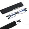 SKYOAK Ultra thin Lightweight Folding Reading Glasses Women Men TR90 Blue Light Blocking Anti UVEyestrain Foldable Compact Computer Readers Portable Unique Stretchable Slim Flat case Gunmetal 125