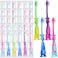 Gerrii 100 Pcs Kids Toothbrushes Bulk Soft Kangaroo Shape with Covers