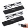 SKYOAK 2 Pack Ultra Thin Lightweight Folding Reading Glasses Women Men TR90 Blue Light Blocking Anti UVEyestrain Foldable Compact Computer Readers Portable Unique Stretchable Slim Flat case Black 125