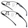 SKYOAK 2 Pack Premium Quality Progressive Multifocus Half Frame Reading Glasses for Men NoLine Blue Light Blocking Computer Readers Multifocal Eyeglasses with TR90 Temples Black and Gunmetal 15x
