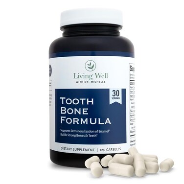 Living Well Dr Michelle Tooth and Bone Formula with D3 K2 120 Capsules