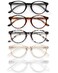 JOLISU 5 Pack Reading Glasses For WomenMenBlue Light Blocking Computer Reader wRound Frame Retro Clear Lens Fake Eyeglasses15