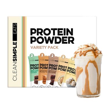 Clean Simple Eats Whey Isolate Protein Powder Variety Pack 10 Stick Packs