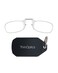 ThinOptics Keychain Case and Readers Rectangular Reading Glasses Clear Frames Black Case 44 mm 15