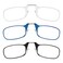 ThinOptics Readers Rectangular Reading Glasses 3 PackBlack Clear Blue 44mm 2