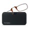 ThinOptics Universal Pod Rectangular Reading Glasses Brown FramesBlack Case 2 x 2