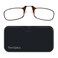 ThinOptics Universal Pod Rectangular Reading Glasses Brown FramesBlack Case 2 x 2