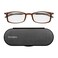 ThinOptics Rectangular Reading Glasses Regular CaseRectangle Brown 250 25