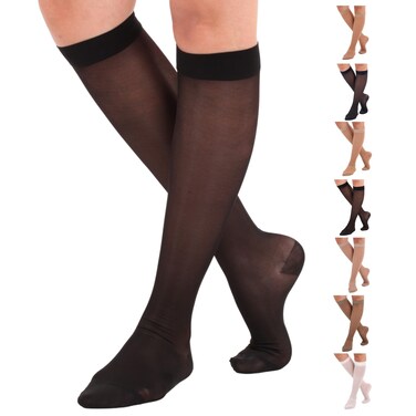 ABSOLUTE SUPPORT Sheer Womens Compression Socks 1520 mmHg Black Large