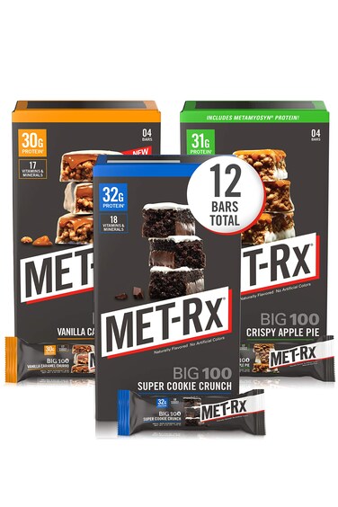 MET-Rx METRx Big 100 Colossal Protein Bars Variety Pack Super Cookie Crunch