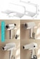 SUPTEC 2Pack Universal Hair Dryer Holder Self Adhesive Wall Mount White