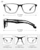 JOLISU 4 Pack Reading Glasses Men Blue Light Blocking with Spring Hinge Anti EyestrainUV Large Wide Square Computer Readers 200