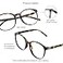 VisionGlobal Blue Light Blocking Glasses for Women Men Stylish Oval FrameBrown TortoiseNo Magnification