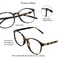 VisionGlobal Blue Light Blocking Glasses for Women Men Stylish Oval FrameBrown TortoiseNo Magnification