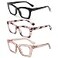 REAVEE 3 Pack Reading Glasses for WomenBlue Light Blocking Cute Oversized Square Computer Readers with Spring Hinge 20