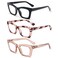 REAVEE 3 Pack Reading Glasses for WomenBlue Light Blocking Cute Oversized Square Computer Readers with Spring Hinge 20