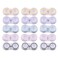 KISEER 15 Pack Clear Cute Contact Lens Case Box Holder Container Storage Kit