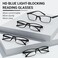 TERAISE 4PCS Fashion Antiblue light Reading Glasses Men Women Computer Reader200X