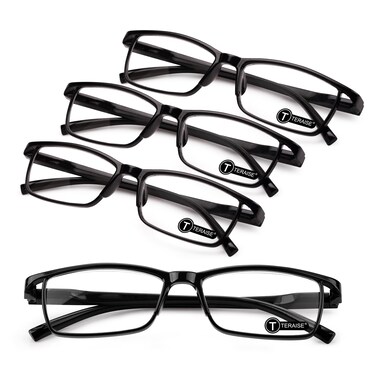 TERAISE 4PCS Fashion Antiblue light Reading Glasses Men Women Computer Reader200X