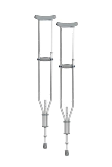 Drive Medical RTL10433 Adjustable Crutches for Walking Silver