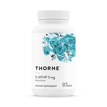 THORNE 5MTHF 5 mg Active Methylfolate Vitamin B9 Supplement 60 Capsules