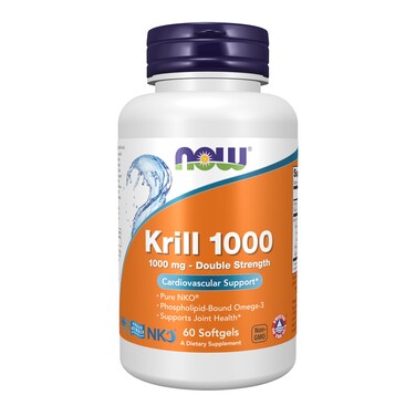 NOW Foods Supplements Neptune Krill Double Strength 1000 mg PhospholipidBound Omega3 60 Softgels