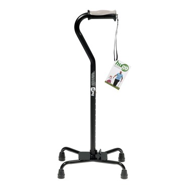 Hugo Mobility Adjustable Quad Walking Cane for Everyday Use Ebony