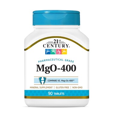 21st Century mgO 400 mg Tablets 90 Count Assorted