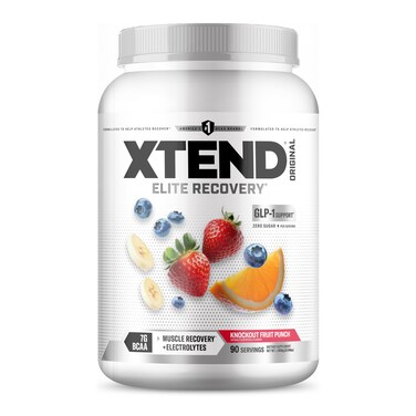 Xtend Original BCAA Powder with Zero Sugar Knockout Fruit Punch 90 Serv