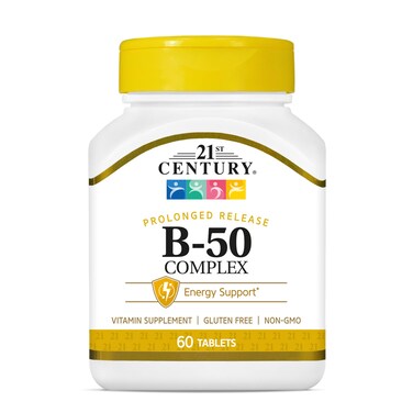 21st Century B50 Complex Prolonged Release Tablets Energy 60 Count