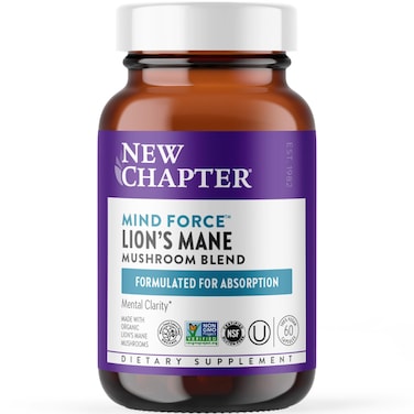 New Chapter LifeShield Mind Force Mushroom Supplement 60 Count