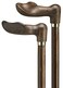 Harvy Canes Right Hand Palm Grip Walnut Walking Cane with Walnut Molded Handle