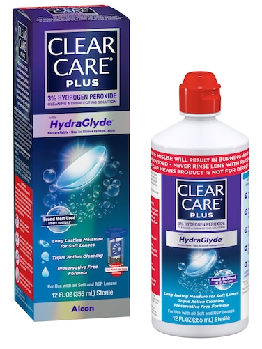 CLEAR CARE PLUS Cleaning Disinfecting Contact Lens Solution 12 Fl Oz