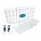 Top Glides Bundle 4 PCS Premium Clipon Walker Wire Basket with Cup Holder Insert and 2 CarryAll Swivel Hooks
