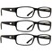 TruVision Readers Reading Glasses 9504H 3 Pack Black 275