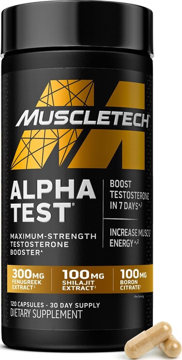 MuscleTech Testosterone Booster for Men AlphaTest TBoost Mens Supplement