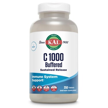 KAL C 1000 Buffered Sustained Release Vitamin C 1000mg 250 Count