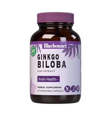 BlueBonnet Ginkgo Biloba Leaf Extract Supplement 60 Count