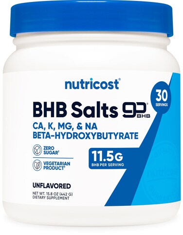 Nutricost Keto BHB Exogenous Ketones 4in1 Unflavored 30 Servings