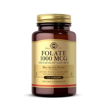 Solgar Folate 1000 mcg 120 Tablets 1000 mcg BioActive Metafolin