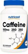 Nutricost Caffeine Pills 100mg Per Serving 250 Capsules