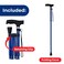 RMS Folding Cane Adjustable Lightweight Offset Walking Cane Blue