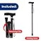 RMS Folding Cane Adjustable Lightweight Offset Walking Cane Black
