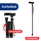 RMS Folding Cane Adjustable Lightweight Offset Walking Cane Black