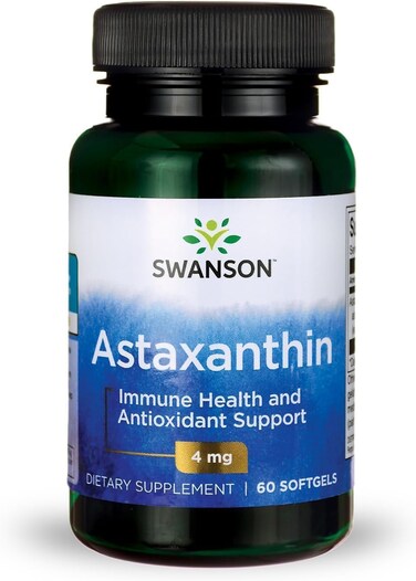 Swanson Astaxanthin Eye Brain and Skin Health 4 mg 60 Softgels